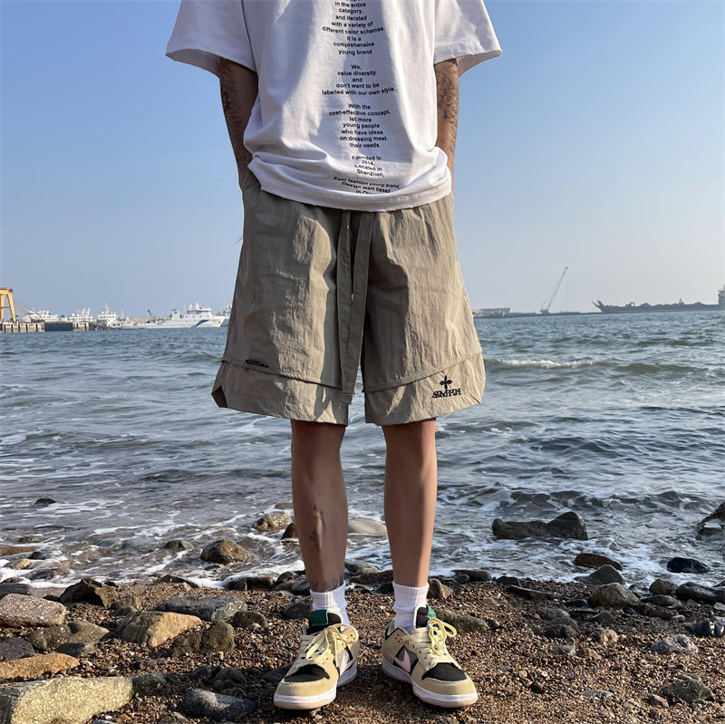 2025夏季新款！宽松直筒刺绣五分休闲裤809B-DK19-P50控68,男装休闲裤,星座809B（原星座805）
