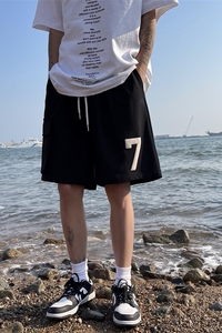 2025夏季新款！款式昨天印花五分休闲短裤 809B-DK08-P45 控58图片