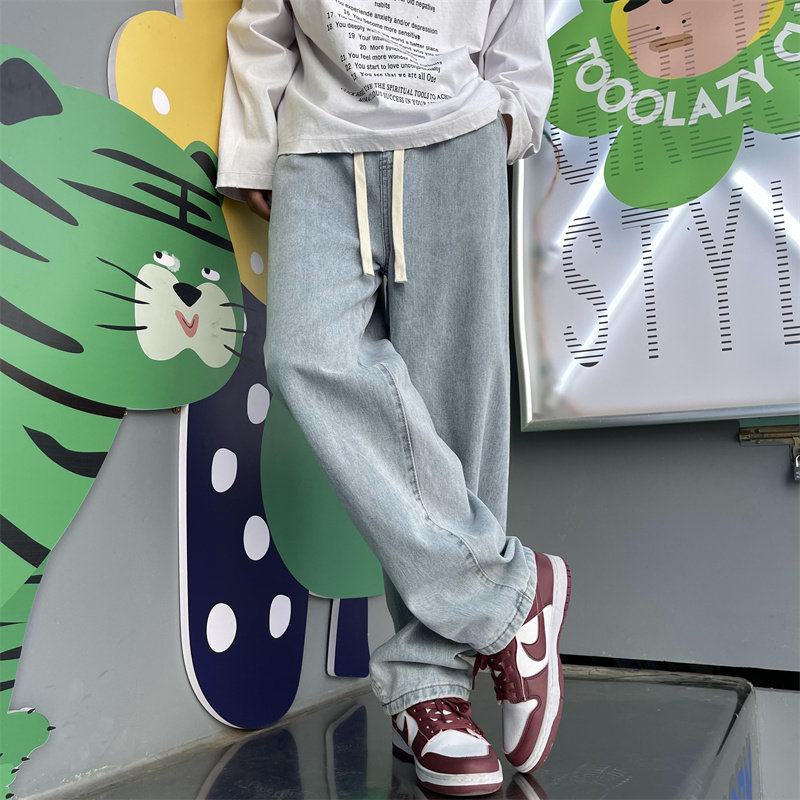 2025春季新款！宽松直筒老爹牛仔裤805-D31-P55控68,男装牛仔裤,星座809B（原星座805）