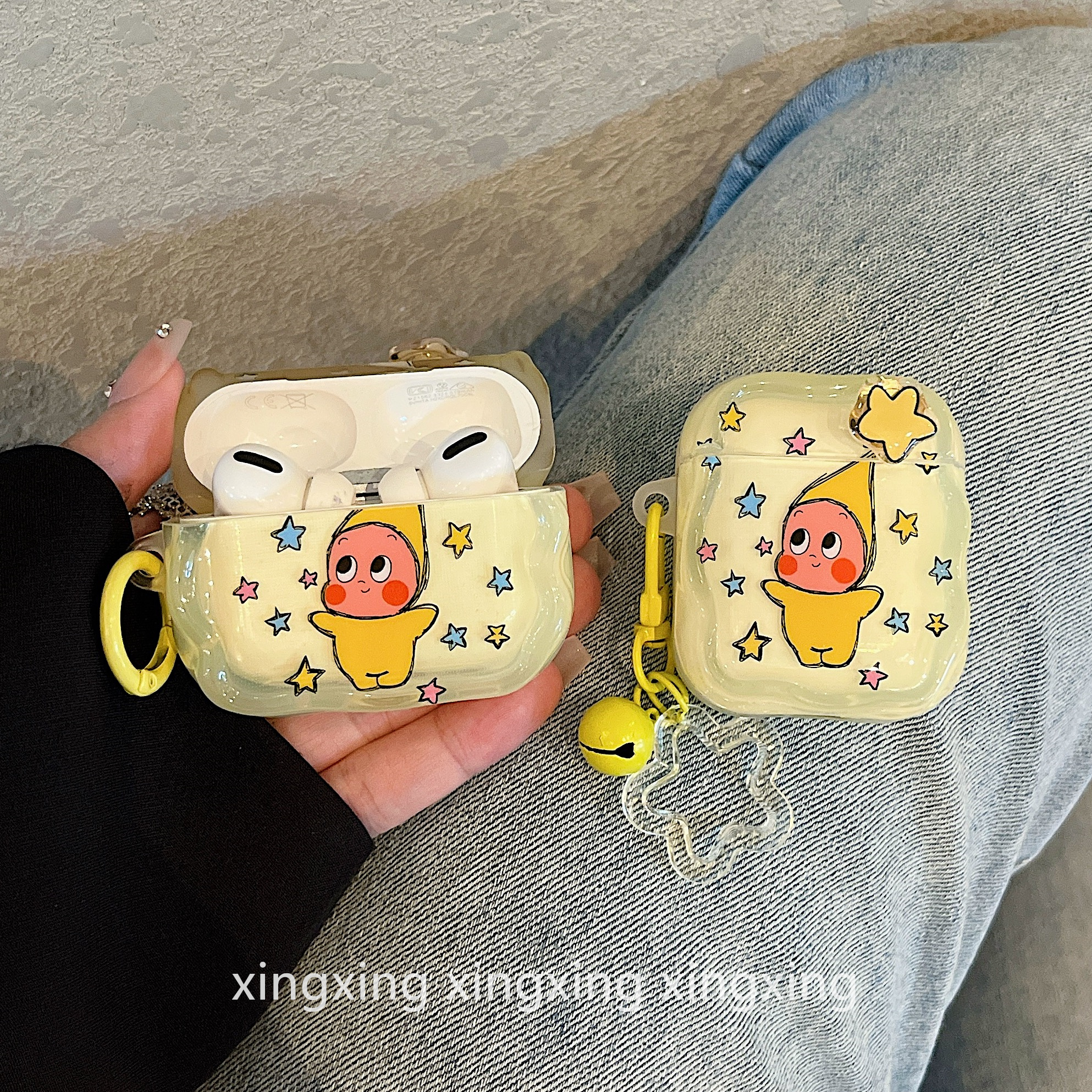 适用airpods保护套可爱旋转卡通