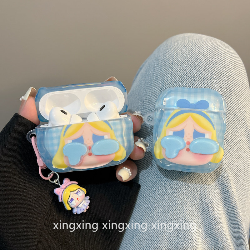 ins可爱格纹立体眼泪哭娃适用airpods4苹果保护套蓝牙airpodspro2代3代耳机壳,3C数码配件,耳机保护套,淘宝优惠券,粉丝福利购,淘宝优惠卷