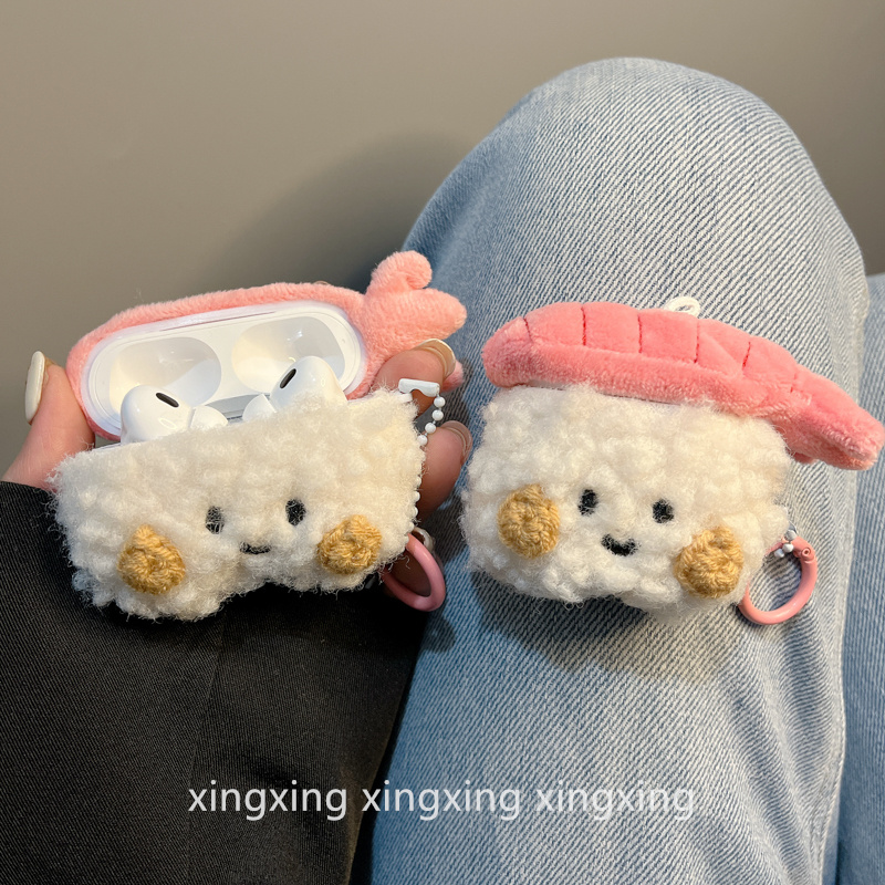 适用airpods保护套可爱甜虾寿司