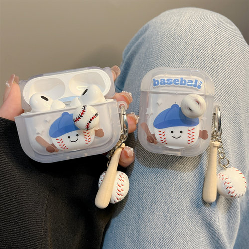 ins趣味可爱旋转棒球适用airpods4保护套苹果3代蓝牙pro2代耳机壳