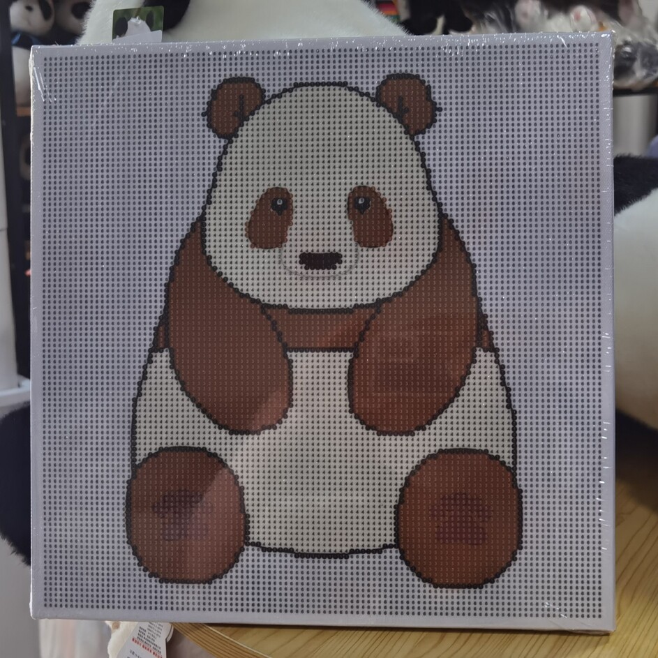 秦岭四宝文创正品授权七仔钻石画四宝大熊猫七仔装饰画手工制作