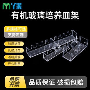 10个装 120 竖放 100 150等定做塑料 有机玻璃培养皿架5