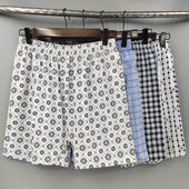 男士 休闲4分5分睡裤 大码 纯棉短裤 加肥加大夏季 薄款 外穿散步大裤 衩