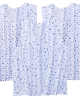 背心女士中老年人宽松妈妈内衣