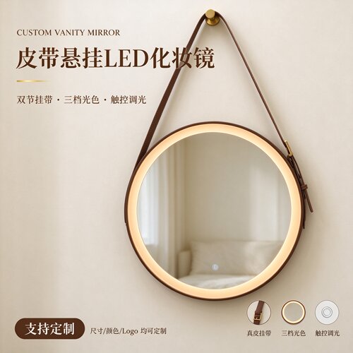 悬挂式智能三色LED悬挂化妆镜