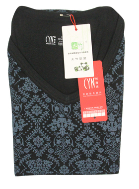 创雅诺包邮 98321男士竹浆纤维内衣 V领T恤 短袖衫男青年时尚舒适