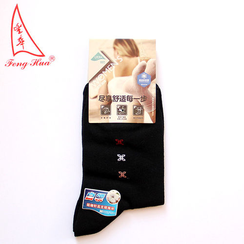 丰华吸汗透气排湿袜子女高筒休闲