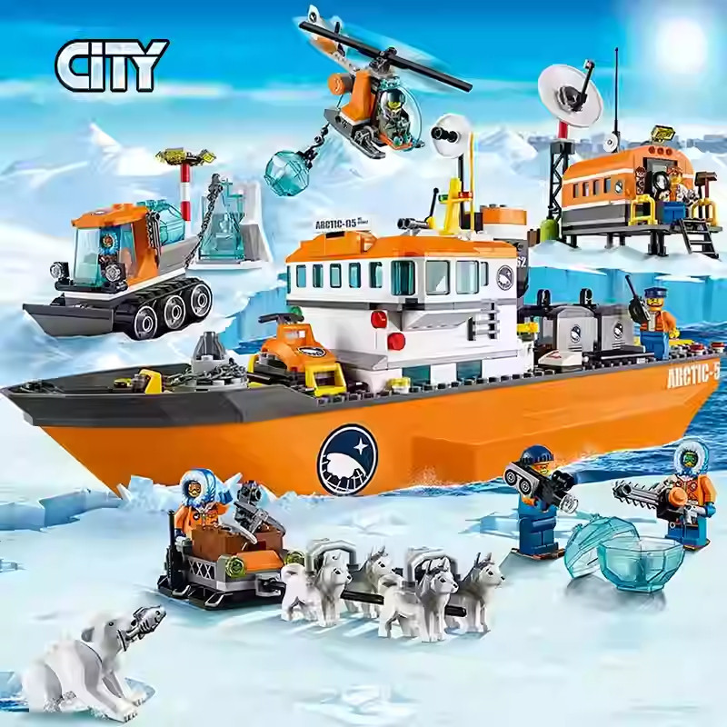 thumbnail for City Series Birthday Gift Building Blocks Burger Shop Fire Rescue 60214 Fire Station Assembly Car Toy for Boys