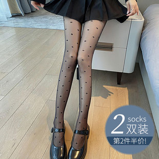 黑色丝袜连裤袜女夏季超薄款穿裙子配的连体长筒袜子夏天日系甜美