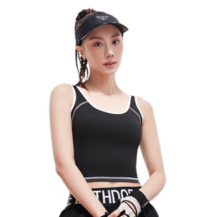 运动内衣女高中学生少女文胸18岁固定杯高强度防震束胸背心显胸小