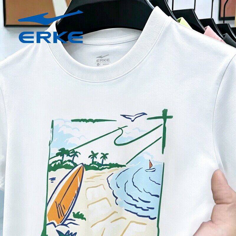 鸿星尔克短袖2026夏季新款男女情侣款优可丝抗菌宽松休闲t恤上衣