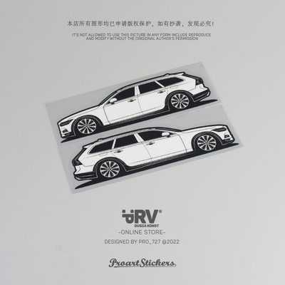 PRV反光车贴V90旅行车