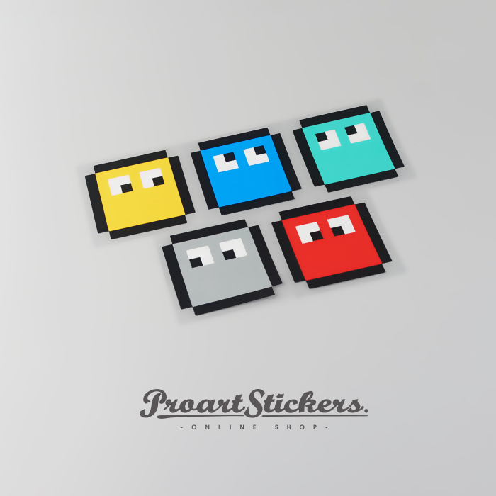 PROart创意 像素颜艺 卡通车贴 可爱车贴 动漫贴纸 划痕贴 后档贴