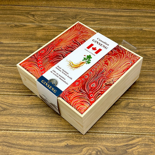 加拿大西洋参花旗参段片整支包装礼品盒半斤1磅英文原包装进口空