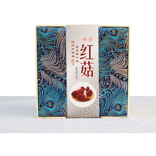 实木红菇高档250克礼品盒