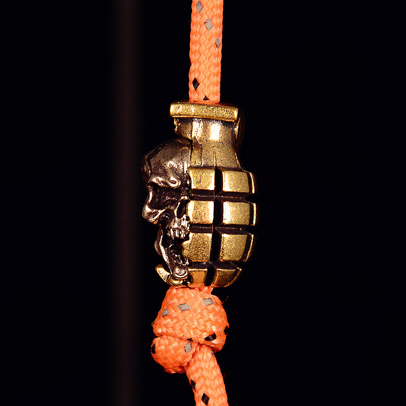 纯黄铜手榴弹刀坠尾坠手电吊坠汽车钥匙扣背包挂坠EDC配件