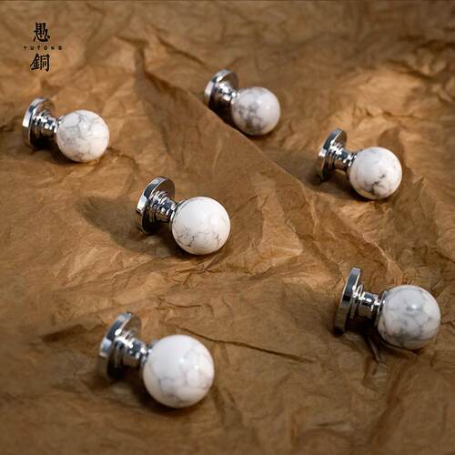 法式银色轻奢黄铜拉手中古风