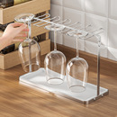 不锈钢红酒杯架倒挂高颜值家用餐边柜悬挂式 高脚杯架酒柜台面摆件