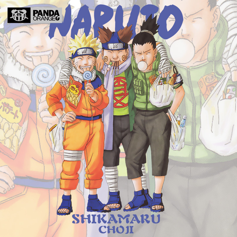 火影忍者联名t恤卡通动漫衣服鸣人丁次鹿丸日系学生短袖情侣装ins