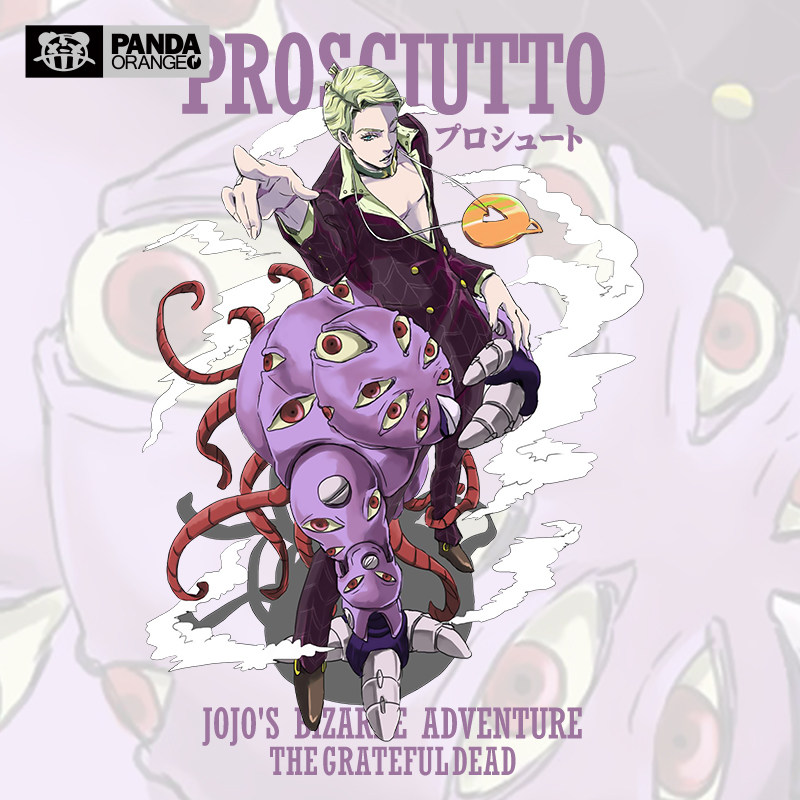 jojo的奇妙冒险联名t恤黄金之风普罗修特替身壮烈成仁亲子装卫衣