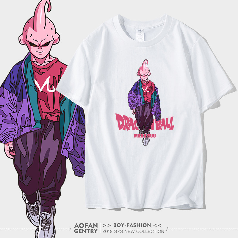 Dragon Ball Short sleeved Jointly solar system Chaopai Spring and summer Easy Large name of a fictitious monkey with supernatural powers half sleeve Buu  T-shirtin the Men's clothing, T-shirt  category - from Buy2taobao.com to provide professional Taobao agent buy service