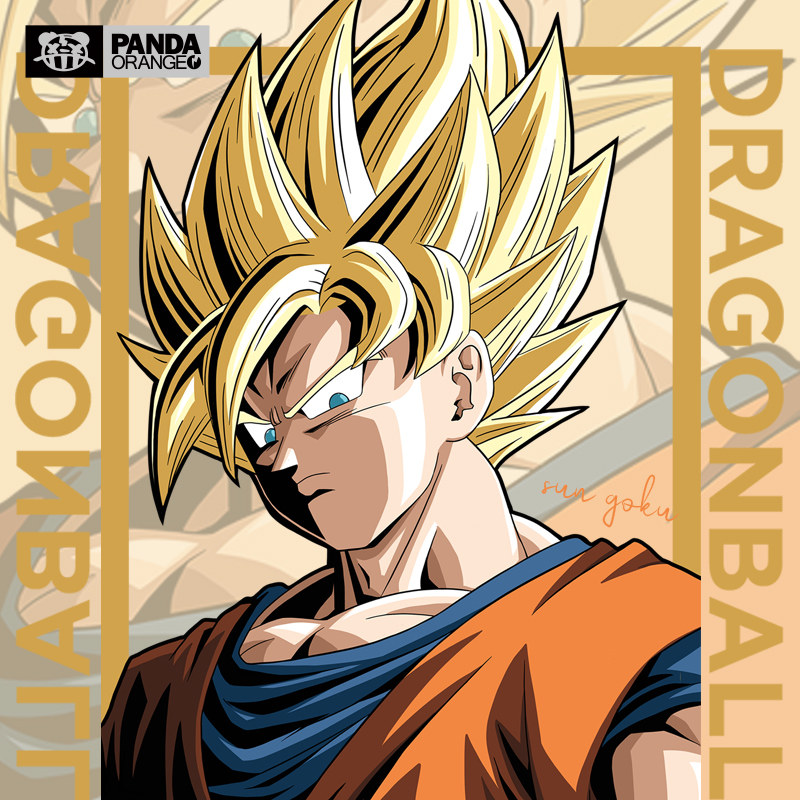 孙悟空卡卡罗特ins情侣款t恤超级赛亚人变身短袖七龙珠联名衣服