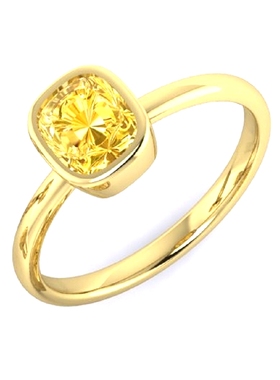 闪亮仿鹅黄钻粉钻简约款一克拉