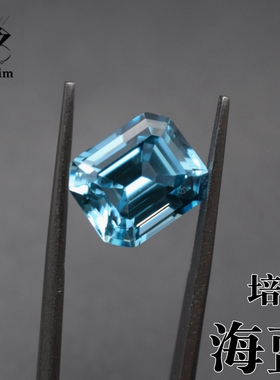 培育海蓝宝石刚玉阿斯切裸石