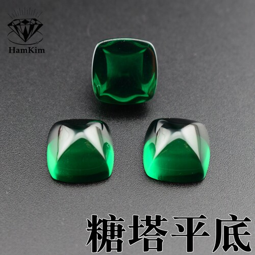 合成水晶石祖母绿糖塔diy镶嵌