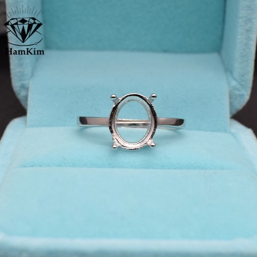 925戒指简约款椭圆形四爪未银托