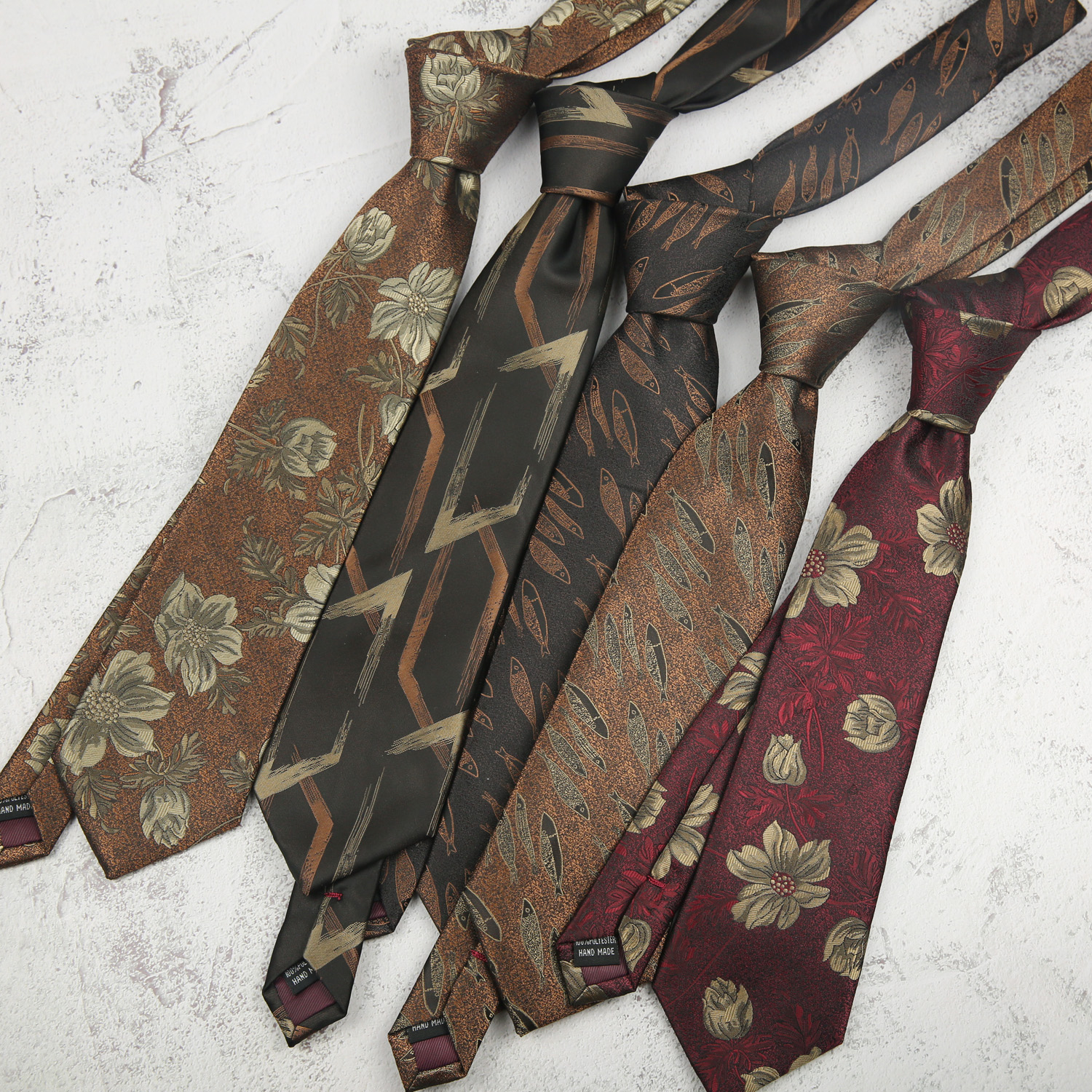 男士西装领带商务正装花纹复古