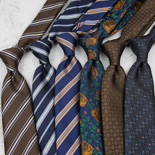 提花涤纶丝商务男士8CM工作领带