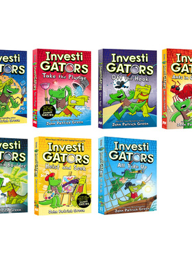 英文原版 InvestiGators 1-7 鳄鱼侦查员 全彩漫画 侦探推理 爆笑漫画平装故事书