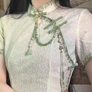 饰品吊坠 旗袍压襟古风中国挂件胸针珍珠汉服淡雅配饰流苏古典中式