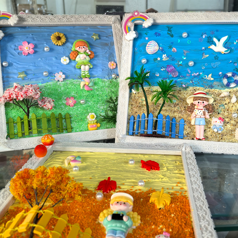 DIY春夏秋冬四季装饰画材料包