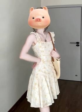 法式氛围感可爱仙女茶歇甜美少女感连衣裙女夏季新款小众设计感潮