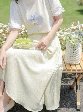 夏季新款森系学生小清新中长款碎
