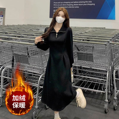 冬季时尚高级感连衣裙秋冬收腰显