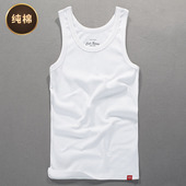 男士 外穿背心 背心青年健身全棉打底简约百搭夏季 纯棉修身 运动无袖