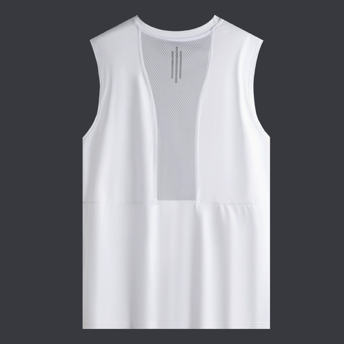 Летняя футболка без рукавов, тонкая шелковая майка, дышащий быстросохнущий жилет для спортзала, для бега