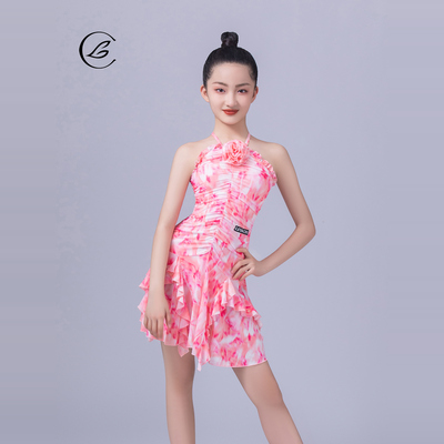 乐雅池2025春夏新款女童拉丁舞服少儿练功服集训服LS24166