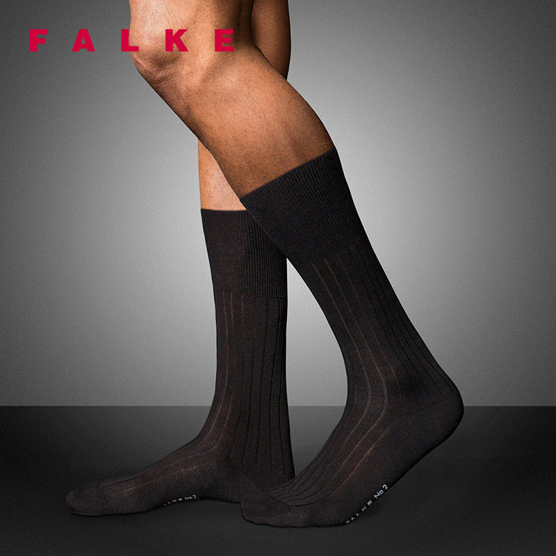 FALKE德国进口正装秋冬商务No. 2 SO羊绒保暖中筒男袜14459