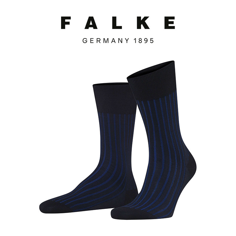 FALKE德国条纹棉袜时尚商务袜子