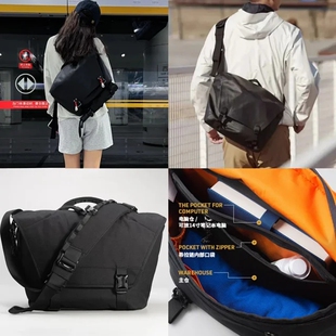 男女情侣款 10L邮差包500D考度拉通勤户外包耐磨防水斜跨包单肩包