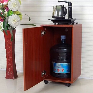 简易矮柜客厅茶水柜带轮墙边角柜放水桶小柜子夹缝茶桌板式餐边柜