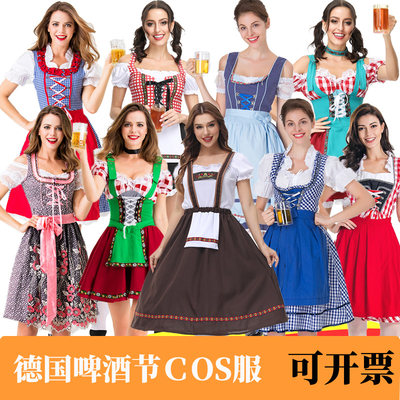 啤酒节COS德国巴伐利亚传统服装德国服装成人男女派对工作服演出