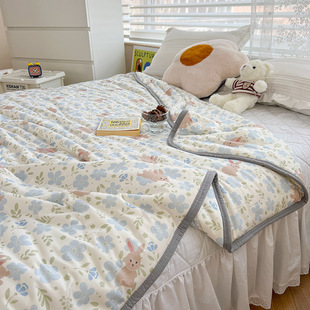 月光巴士夏季 被子单双人被芯 空调被软糯A类针织夏凉被可水洗薄款